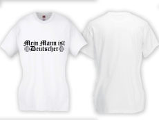 Frauen T-Shirt - Mein Mann ist Deutscher - weiß Frauen T-Shirt - Mein Mann ist Deutscher - weiß