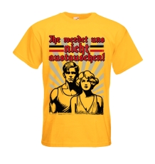 Frauen T-Shirt - Ihr werdet uns nicht austauschen! - gelb Frauen T-Shirt - Ihr werdet uns nicht austauschen! - gelb