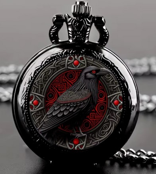 Taschenuhr - Rabe - Hugin Taschenuhr - Rabe - Hugin