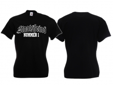 Frauen T-Shirt - Staatsfeind - schwarz/weiß Frauen T-Shirt - Staatsfeind - schwarz/weiß