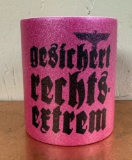 Glitzer Tasse - purple - gesichert Rechtsextrem Glitzer Tasse - purple - gesichert Rechtsextrem