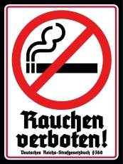 Holzschild - 12x18cm - Rauchen verboten