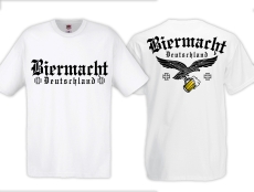 T-Hemd - Biermacht - Deutschland - weiß - Männertag T-Hemd - Biermacht - Deutschland - weiß - Männertag