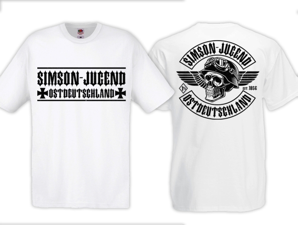 Frauen T-Shirt - Simson Jugend - Ostdeutschland - weiß/schwarz Frauen T-Shirt - Simson Jugend - Ostdeutschland - weiß/schwarz