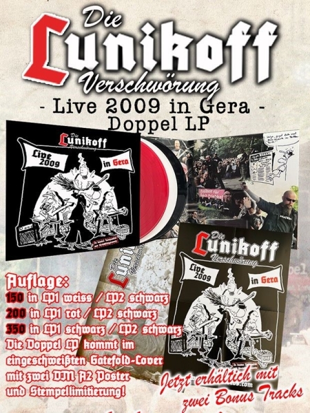 Die Lunikoff Verschwörung - Live 2009 in Gera - Doppel LP - schwarz Die Lunikoff Verschwörung - Live 2009 in Gera - Doppel LP - schwarz