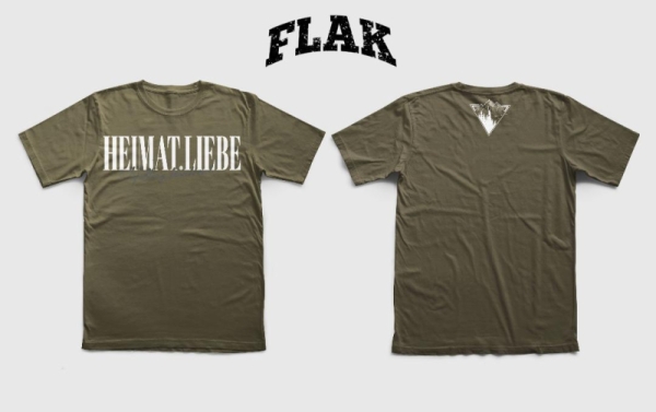 T-Hemd - Flak - Heimat.Liebe - Oliv