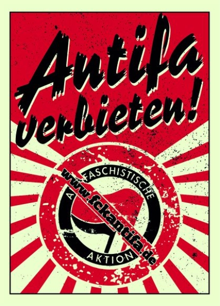 Antifa verbieten - Motiv 2 - Aufkleber Paket 50 Stück Antifa verbieten - Motiv 2 - Aufkleber Paket 50 Stück