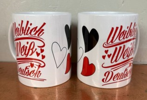 Tasse - weiblich weiß deutsch - SWR Tasse - weiblich weiß deutsch - SWR