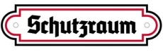 Emailleschild - Sonderformat - Schutzraum - SWR