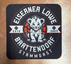 Getränkeuntersetzer - Eiserner Löwe - Brattendorf - Stammgast - Kinderlöwe Getränkeuntersetzer - Eiserner Löwe - Brattendorf - Stammgast - Kinderlöwe