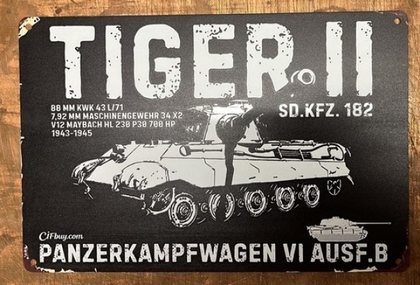 Blechschild - Königstiger +++NUR WENIGE DA+++ Blechschild - Königstiger +++NUR WENIGE DA+++