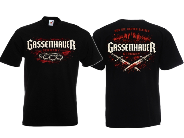T-Hemd - Gassenhauer - Nur die Harten bleiben - schwarz T-Hemd - Gassenhauer - Nur die Harten bleiben - schwarz