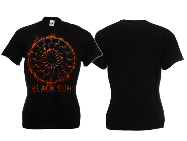 Frauen T-Shirt - Black Sun - Flamme Empor - Motiv 2 Frauen T-Shirt - Black Sun - Flamme Empor - Motiv 2