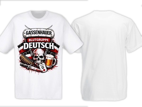 Frauen T-Shirt - Gassenhauer - Blutgruppe Deutsch - SWR - weiß Frauen T-Shirt - Gassenhauer - Blutgruppe Deutsch - SWR - weiß