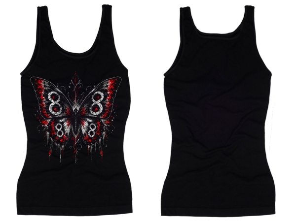 Frauen Top - Schmetterling - Motiv 2 Frauen Top - Schmetterling - Motiv 2