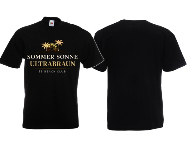 T-Hemd - Sommer - Sonne - Ultrabraun - Beach Club - schwarz T-Hemd - Sommer - Sonne - Ultrabraun - Beach Club - schwarz