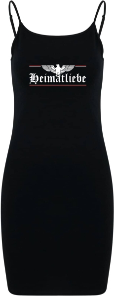 Kleid - Stretch Jersey Slim Dress - Heimatliebe - stolz & treu - Motiv 2 - schwarz