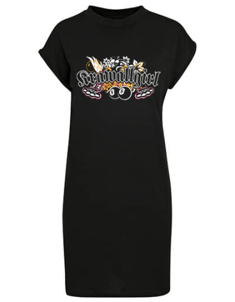 Kleid - Turtle Extended Shoulder Dress - Krawallgirl - Motiv 2 - schwarz