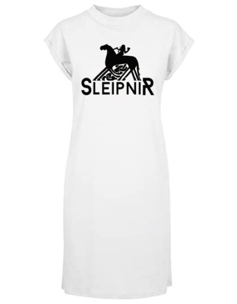 Kleid - Turtle Extended Shoulder Dress - Sleipnir - Logo - weiß Kleid - Turtle Extended Shoulder Dress - Sleipnir - Logo - weiß