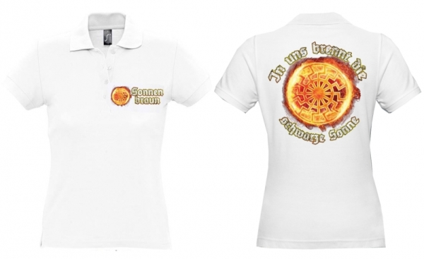 Frauen Polo - Sonnenbraun - weiß Frauen Polo - Sonnenbraun - weiß