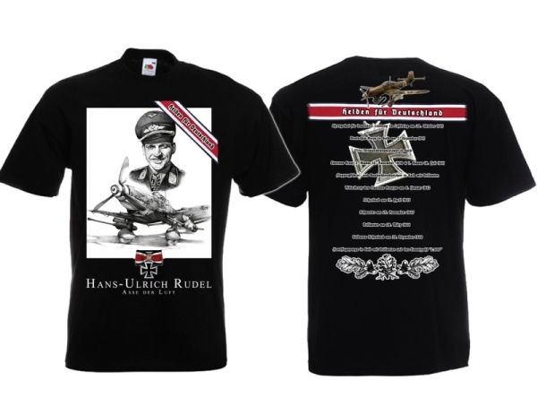 Frauen T-Shirt - Helden für Deutschland - Hans-Ulrich Rudel - schwarz Frauen T-Shirt - Helden für Deutschland - Hans-Ulrich Rudel - schwarz