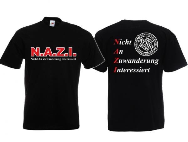 Frauen T-Shirt - N.A.Z.I. - Motiv 2 - schwarz Frauen T-Shirt - N.A.Z.I. - Motiv 2 - schwarz