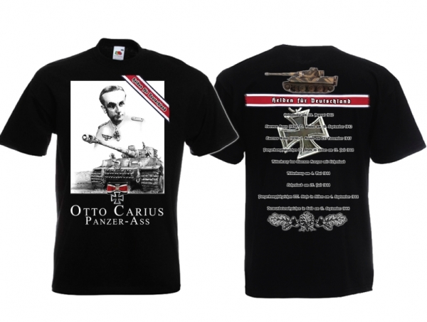 Frauen T-Shirt - Helden für Deutschland - Otto Carius - schwarz Frauen T-Shirt - Helden für Deutschland - Otto Carius - schwarz