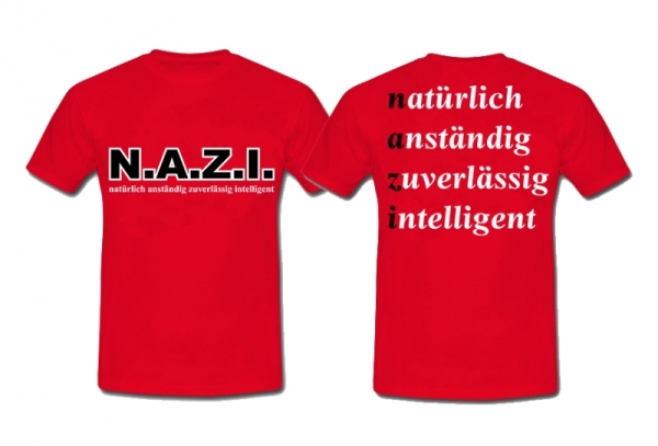 T-Hemd - N.A.Z.I. - Motiv 1 - rot T-Hemd - N.A.Z.I. - Motiv 1 - rot