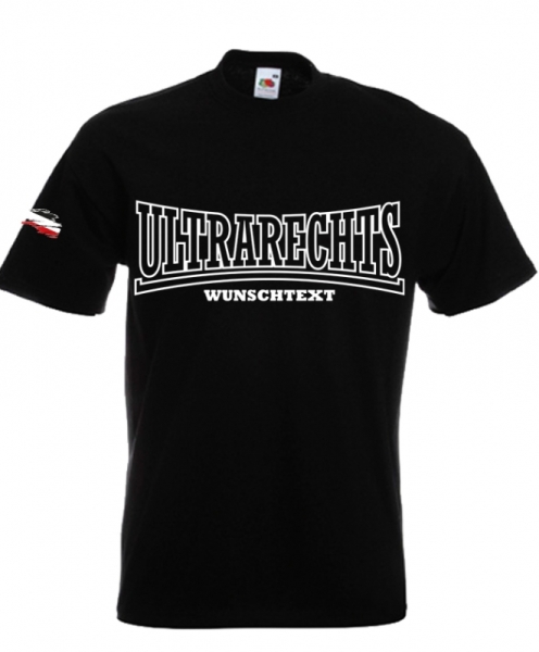 Frauen T-Shirt - Ultrarechts + Wunschtext - schwarz Frauen T-Shirt - Ultrarechts + Wunschtext - schwarz