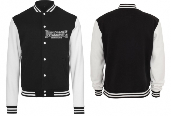 College Jacke - schwarz/weiß - Ultrarechts Deutschland - Motiv 1 College Jacke - schwarz/weiß - Ultrarechts Deutschland - Motiv 1