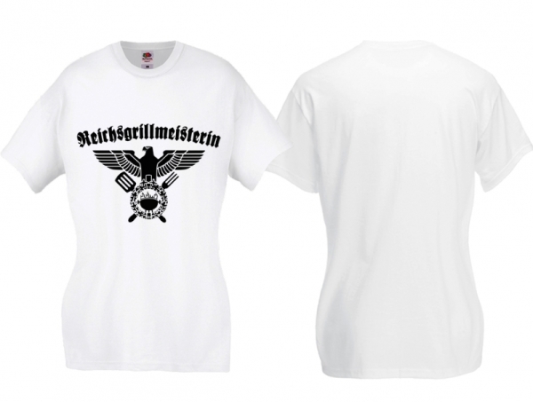 Frauen T-Shirt - Reichsgrillmeisterin - weiß/schwarz Frauen T-Shirt - Reichsgrillmeisterin - weiß/schwarz