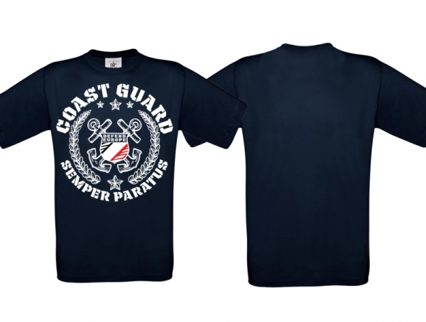 T-Hemd - Coastguard - s/w/r - navy/weiß - Motiv2 T-Hemd - Coastguard - s/w/r - navy/weiß - Motiv2