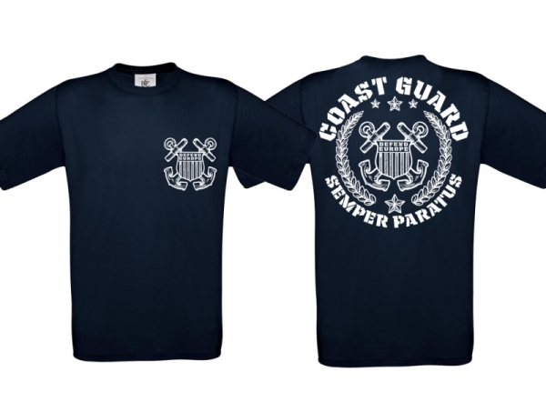 T-Hemd - Coastguard - navy/weiß - Motiv3 T-Hemd - Coastguard - navy/weiß - Motiv3