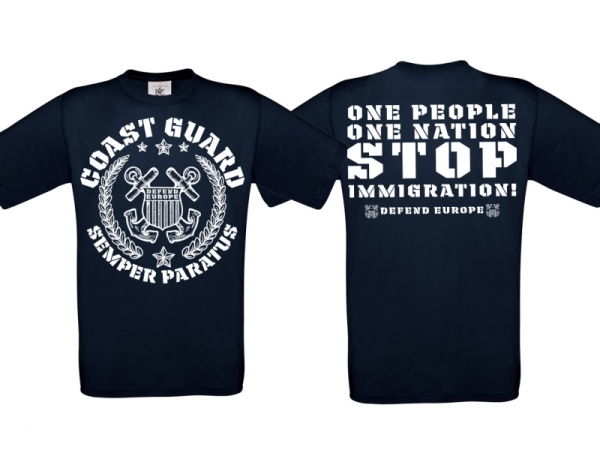 Frauen T-Shirt - Coastguard - navy/weiß - Motiv1 Frauen T-Shirt - Coastguard - navy/weiß - Motiv1