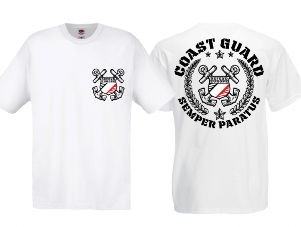 Frauen T-Shirt - Coastguard - s/w/r - weiß - Motiv3 Frauen T-Shirt - Coastguard - s/w/r - weiß - Motiv3
