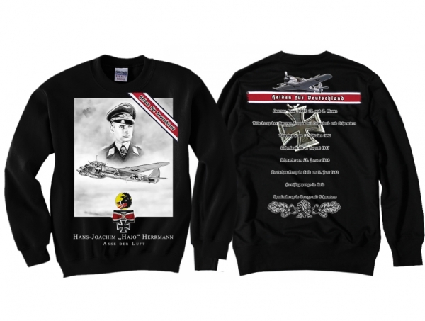 Pullover - Helden für Deutschland - Hajo Herrmann - schwarz Pullover - Helden für Deutschland - Hajo Herrmann - schwarz