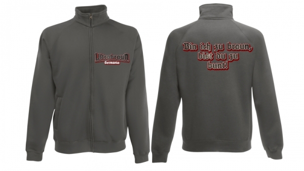 Stehkragen-Jacke - Ultrabraun - Germania - grau Stehkragen-Jacke - Ultrabraun - Germania - grau