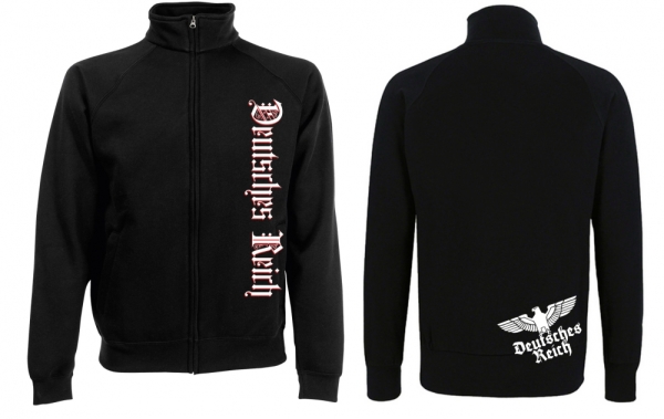 Stehkragen-Jacke - Deutsches Reich - Motiv2 - schwarz Stehkragen-Jacke - Deutsches Reich - Motiv2 - schwarz