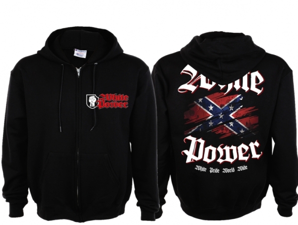 Kapuzenjacke - White Power - Motiv 2 - Südstaaten Kapuzenjacke - White Power - Motiv 2 - Südstaaten
