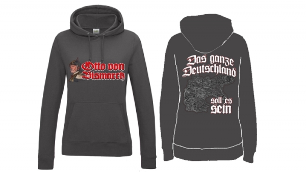 Frauen College Hoodie - Otto von Bismarck - das ganze Deutschland - charcoal Frauen College Hoodie - Otto von Bismarck - das ganze Deutschland - charcoal