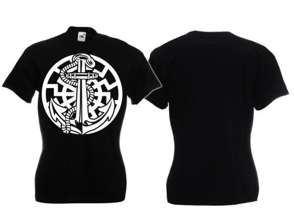 Frauen T-Shirt - Anker der Freiheit - schwarz/weiß Frauen T-Shirt - Anker der Freiheit - schwarz/weiß