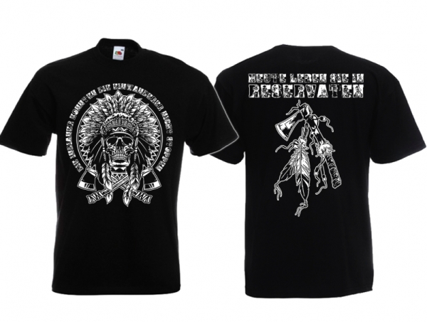 Frauen T-Shirt - Indianer - Konnten die Einwanderer nicht stoppen - Motiv 2 Frauen T-Shirt - Indianer - Konnten die Einwanderer nicht stoppen - Motiv 2