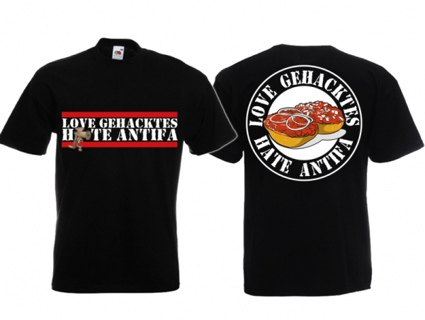 Frauen T-Shirt - Love Gehacktes - Hate Antifa Frauen T-Shirt - Love Gehacktes - Hate Antifa