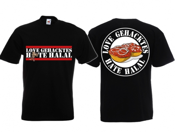 Frauen T-Shirt - Love Gehacktes - Hate Halal Frauen T-Shirt - Love Gehacktes - Hate Halal