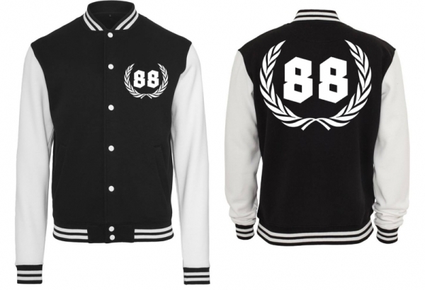 College Jacke - schwarz/weiß - 88 College Jacke - schwarz/weiß - 88