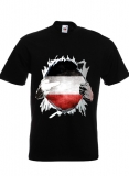 Frauen T-Shirt - Aufriss - schwarz-weiß-rot - vintage Frauen T-Shirt - Aufriss - schwarz-weiß-rot - vintage