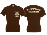 Frauen T-Shirt - Support Hilter - braun/beige Frauen T-Shirt - Support Hilter - braun/beige