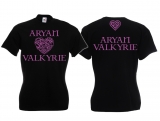 Frauen T-Shirt - Aryan Valkyrie - keltisches Herz - schwarz/lila Frauen T-Shirt - Aryan Valkyrie - keltisches Herz - schwarz/lila