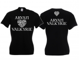 Frauen T-Shirt - Aryan Valkyrie - keltisches Herz - schwarz/weiß Frauen T-Shirt - Aryan Valkyrie - keltisches Herz - schwarz/weiß