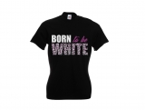 Frauen T-Shirt - Born to be white - Leopard - schwarz/pink Frauen T-Shirt - Born to be white - Leopard - schwarz/pink